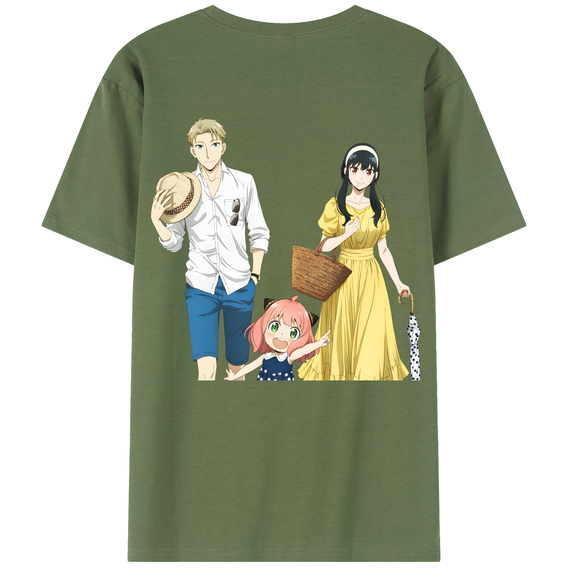 （画像用） SPY×FAMILY间谍家家酒 綿100％ メンズ半袖Tシャツ（バックプリント） 通気性